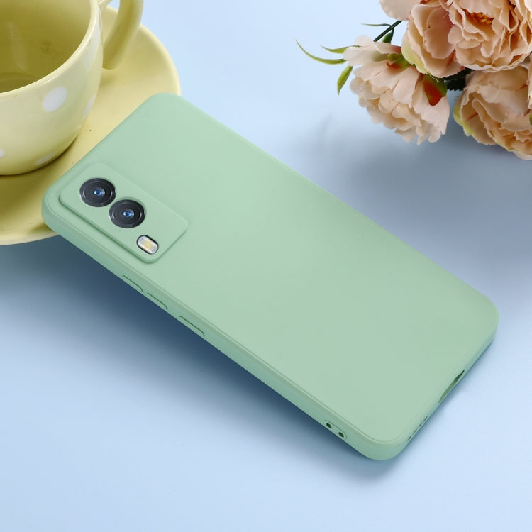 For vivo V21e 5G Foreign Version Solid Color Liquid Silicone Shockproof Full Coverage Protective Case