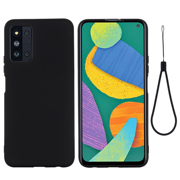 For Samsung Galaxy F52 5G Solid Color Liquid Silicone Shockproof Full Coverage Protective Case