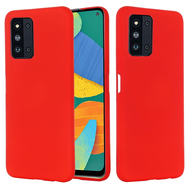 For Samsung Galaxy F52 5G Solid Color Liquid Silicone Shockproof Full Coverage Protective Case
