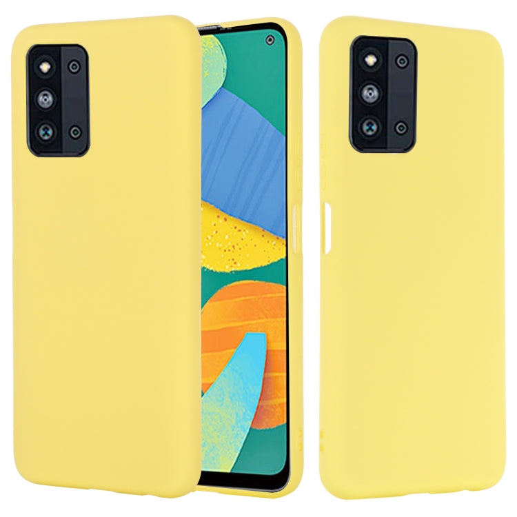 For Samsung Galaxy F52 5G Solid Color Liquid Silicone Shockproof Full Coverage Protective Case