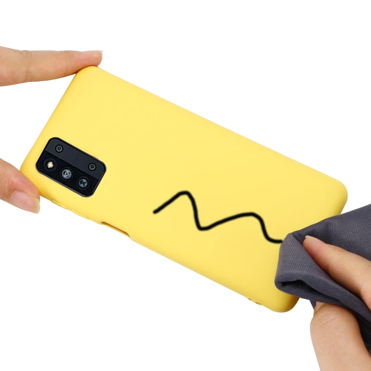 For Samsung Galaxy F52 5G Solid Color Liquid Silicone Shockproof Full Coverage Protective Case