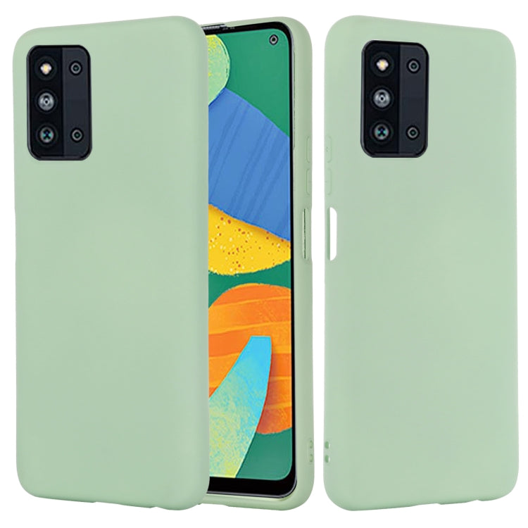 For Samsung Galaxy F52 5G Solid Color Liquid Silicone Shockproof Full Coverage Protective Case