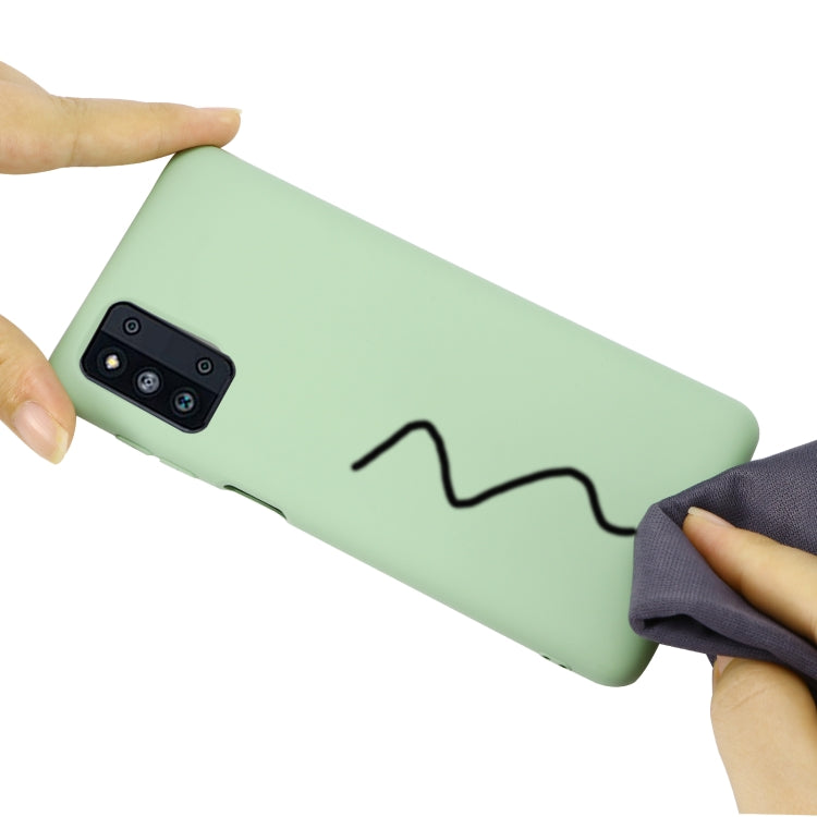 For Samsung Galaxy F52 5G Solid Color Liquid Silicone Shockproof Full Coverage Protective Case