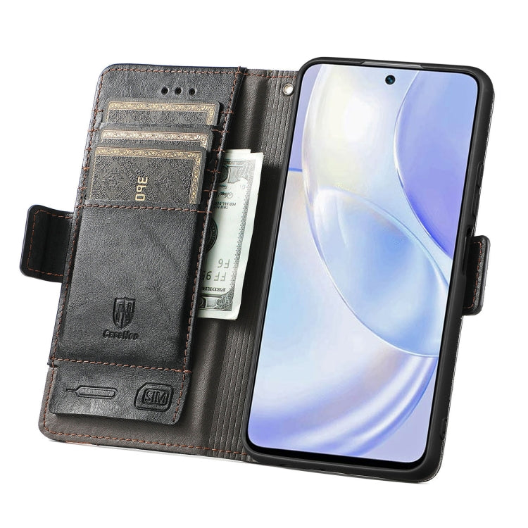 For Huawei nova 8 SE Youth CaseNeo Business Splicing Dual Magnetic Buckle Horizontal Flip PU Leather Case with Holder & Card Slots & Wallet