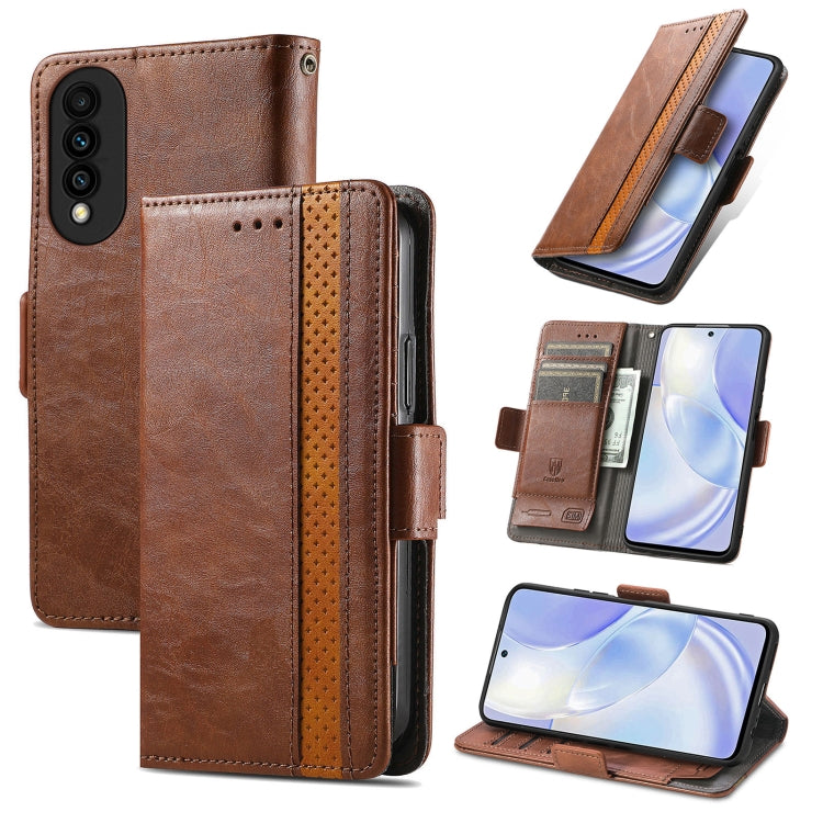 For Huawei nova 8 SE Youth CaseNeo Business Splicing Dual Magnetic Buckle Horizontal Flip PU Leather Case with Holder & Card Slots & Wallet