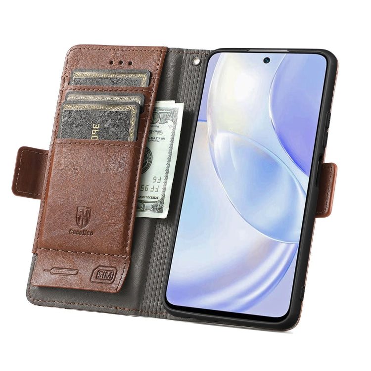 For Huawei nova 8 SE Youth CaseNeo Business Splicing Dual Magnetic Buckle Horizontal Flip PU Leather Case with Holder & Card Slots & Wallet