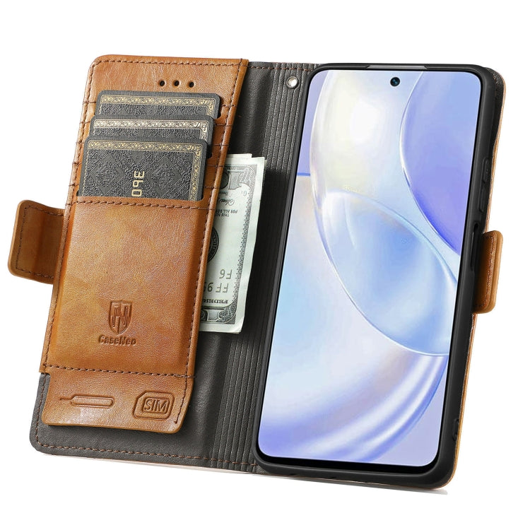 For Huawei nova 8 SE Youth CaseNeo Business Splicing Dual Magnetic Buckle Horizontal Flip PU Leather Case with Holder & Card Slots & Wallet