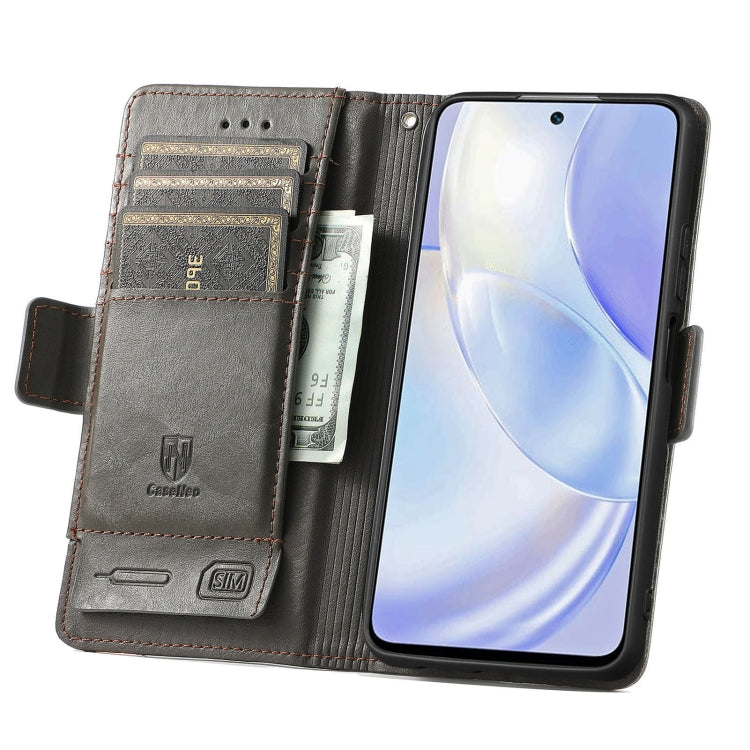 For Huawei nova 8 SE Youth CaseNeo Business Splicing Dual Magnetic Buckle Horizontal Flip PU Leather Case with Holder & Card Slots & Wallet