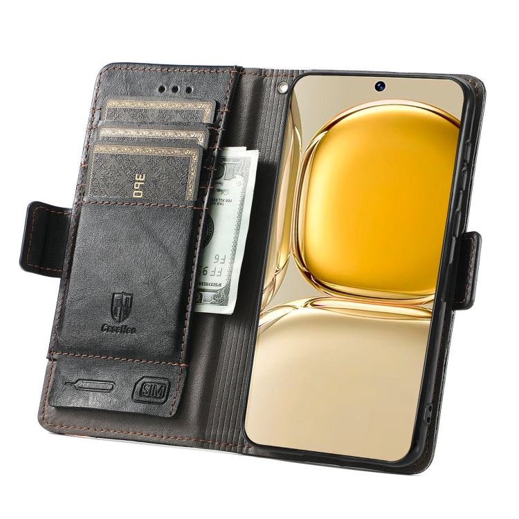 For Huawei P50 CaseNeo Business Splicing Dual Magnetic Buckle Horizontal Flip PU Leather Case with Holder & Card Slots & Wallet