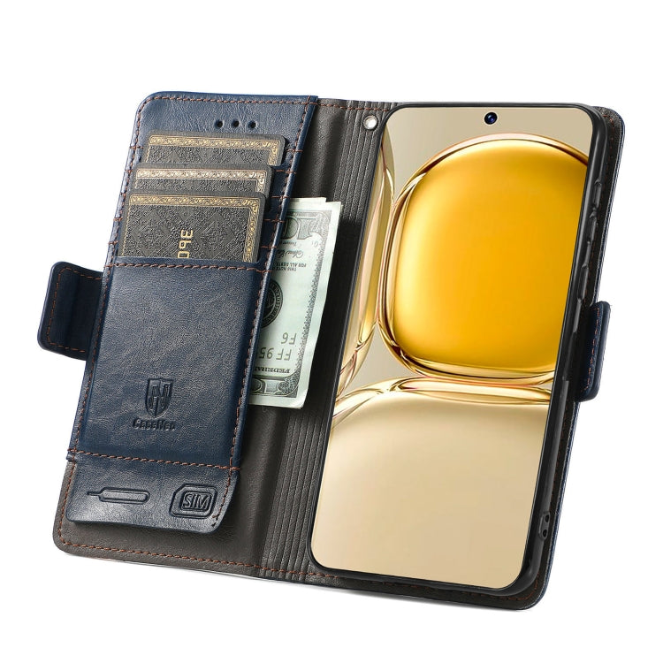 For Huawei P50 CaseNeo Business Splicing Dual Magnetic Buckle Horizontal Flip PU Leather Case with Holder & Card Slots & Wallet
