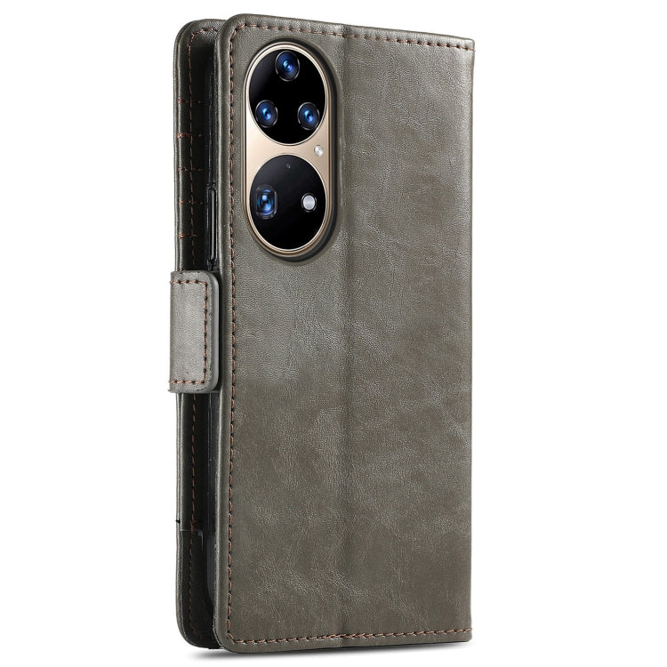 For Huawei P50 CaseNeo Business Splicing Dual Magnetic Buckle Horizontal Flip PU Leather Case with Holder & Card Slots & Wallet