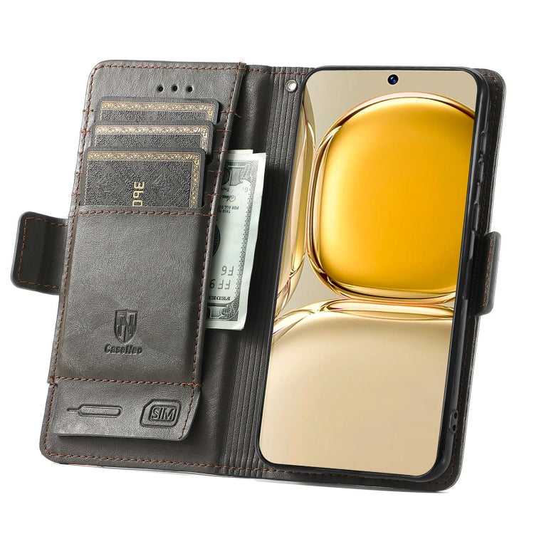 For Huawei P50 CaseNeo Business Splicing Dual Magnetic Buckle Horizontal Flip PU Leather Case with Holder & Card Slots & Wallet