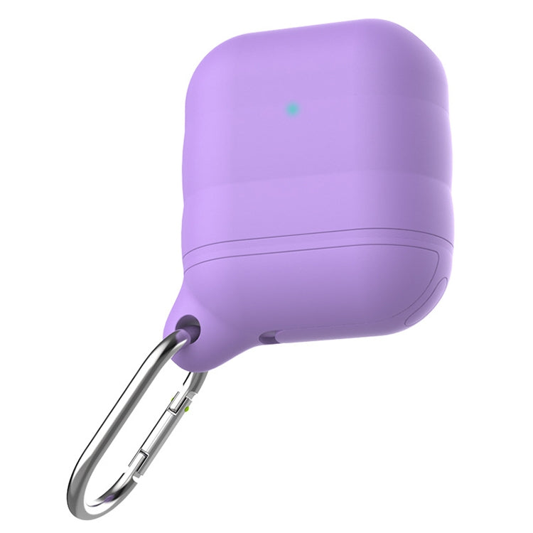 For Apple AirPods 1 / 2 Wireless Earphone Waterproof Silicone Protective Case with Hook