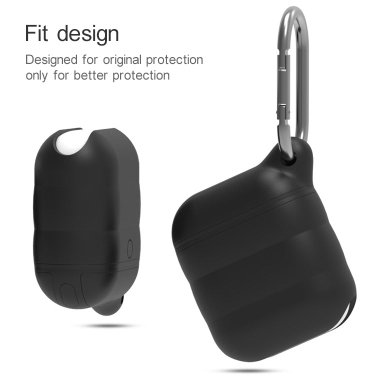 For Apple AirPods 1 / 2 Wireless Earphone Waterproof Silicone Protective Case with Hook