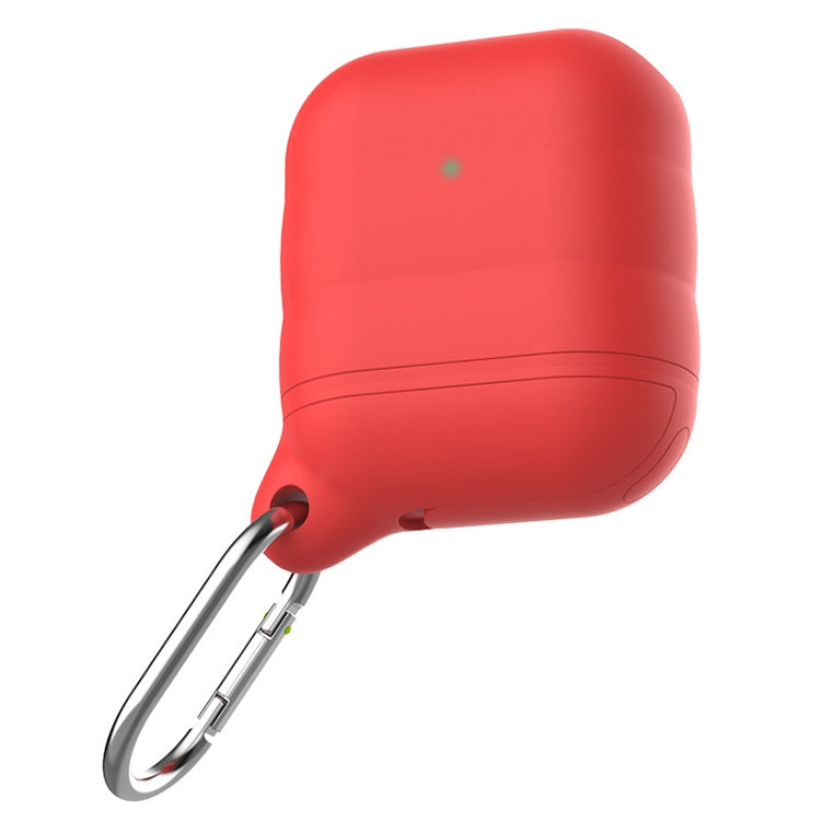 For Apple AirPods 1 / 2 Wireless Earphone Waterproof Silicone Protective Case with Hook