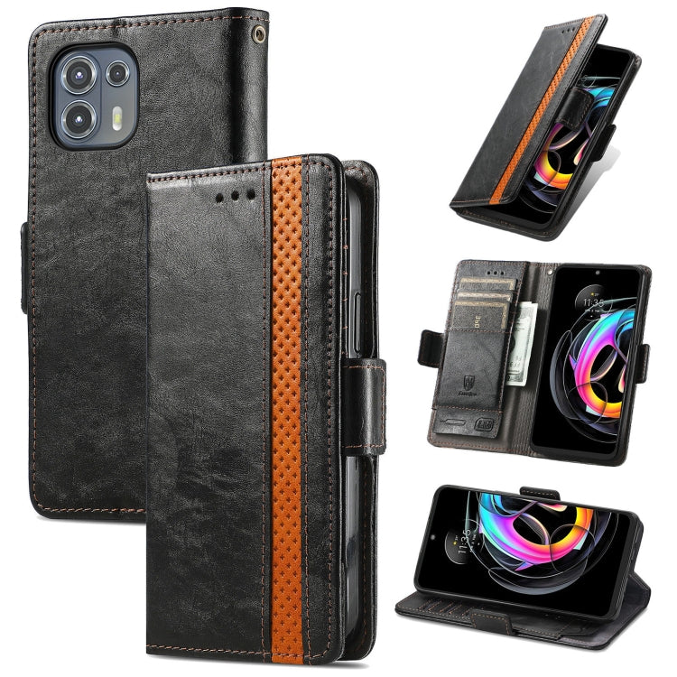 For Motorola Edge 20 Lite CaseNeo Business Splicing Dual Magnetic Buckle Horizontal Flip PU Leather Case with Holder & Card Slots & Wallet