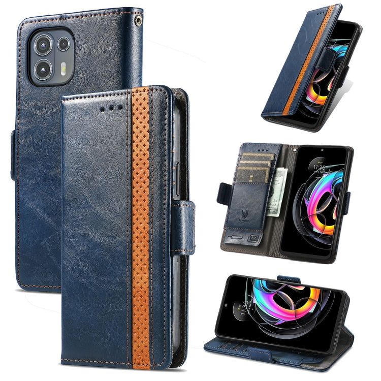 For Motorola Edge 20 Lite CaseNeo Business Splicing Dual Magnetic Buckle Horizontal Flip PU Leather Case with Holder & Card Slots & Wallet