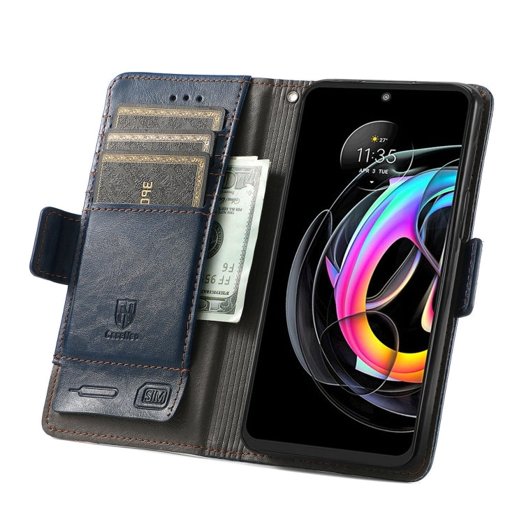 For Motorola Edge 20 Lite CaseNeo Business Splicing Dual Magnetic Buckle Horizontal Flip PU Leather Case with Holder & Card Slots & Wallet