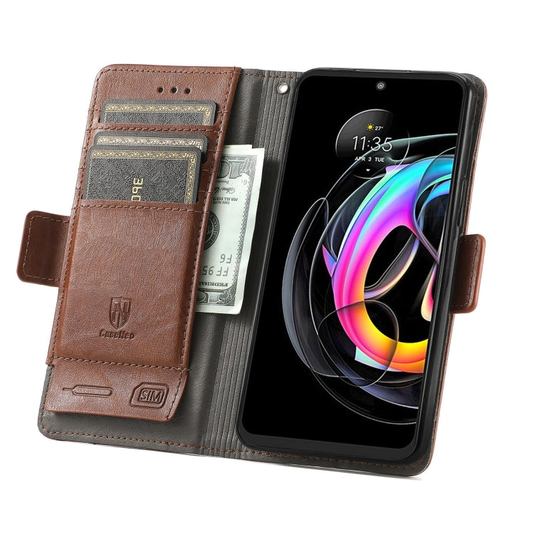 For Motorola Edge 20 Lite CaseNeo Business Splicing Dual Magnetic Buckle Horizontal Flip PU Leather Case with Holder & Card Slots & Wallet