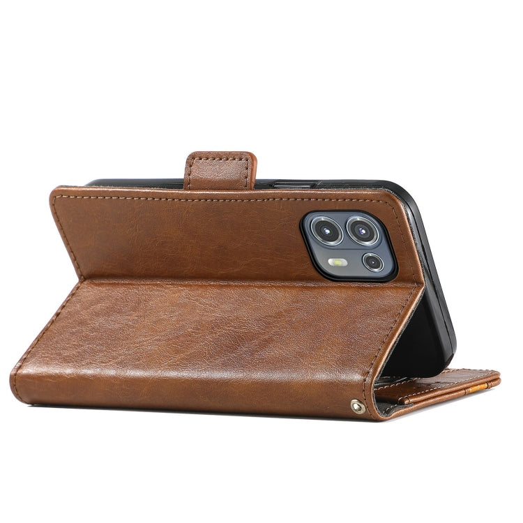 For Motorola Edge 20 Lite CaseNeo Business Splicing Dual Magnetic Buckle Horizontal Flip PU Leather Case with Holder & Card Slots & Wallet