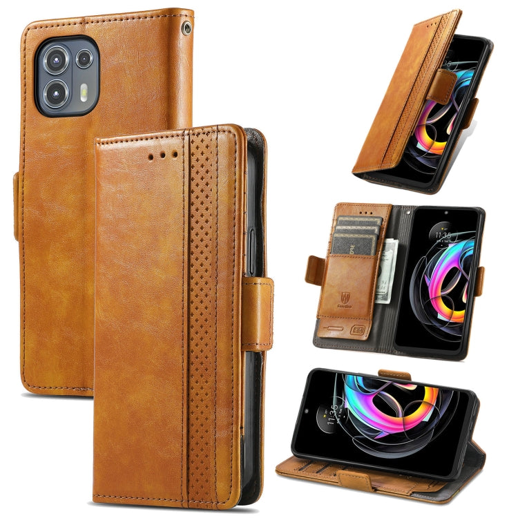 For Motorola Edge 20 Lite CaseNeo Business Splicing Dual Magnetic Buckle Horizontal Flip PU Leather Case with Holder & Card Slots & Wallet