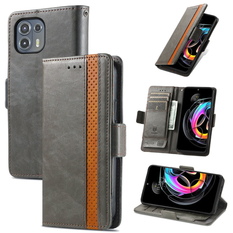 For Motorola Edge 20 Lite CaseNeo Business Splicing Dual Magnetic Buckle Horizontal Flip PU Leather Case with Holder & Card Slots & Wallet