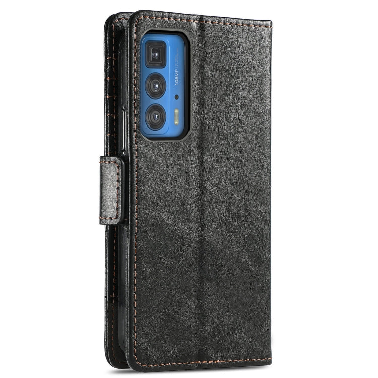 For Motorola Edge 20 Pro CaseNeo Business Splicing Dual Magnetic Buckle Horizontal Flip PU Leather Case with Holder & Card Slots & Wallet