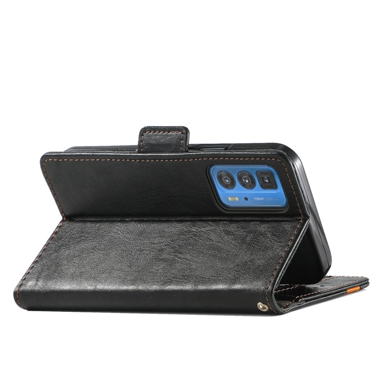 For Motorola Edge 20 Pro CaseNeo Business Splicing Dual Magnetic Buckle Horizontal Flip PU Leather Case with Holder & Card Slots & Wallet