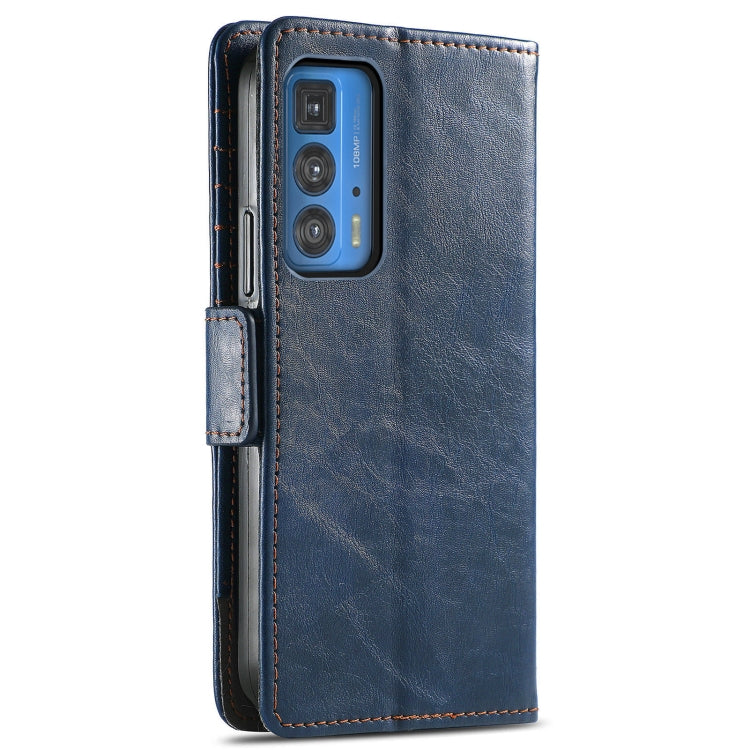 For Motorola Edge 20 Pro CaseNeo Business Splicing Dual Magnetic Buckle Horizontal Flip PU Leather Case with Holder & Card Slots & Wallet