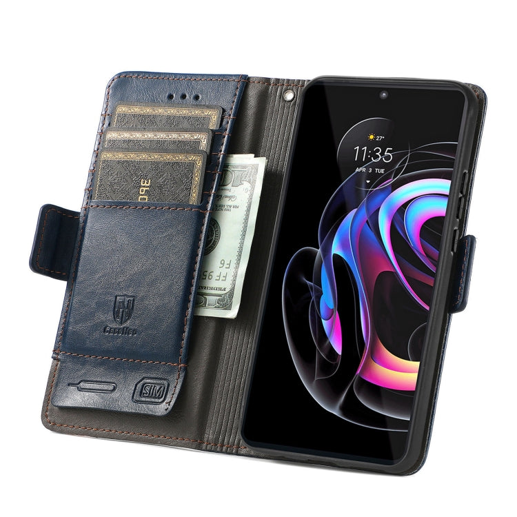 For Motorola Edge 20 Pro CaseNeo Business Splicing Dual Magnetic Buckle Horizontal Flip PU Leather Case with Holder & Card Slots & Wallet