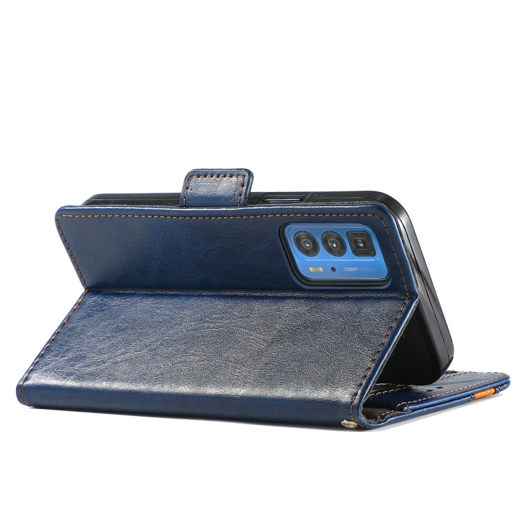 For Motorola Edge 20 Pro CaseNeo Business Splicing Dual Magnetic Buckle Horizontal Flip PU Leather Case with Holder & Card Slots & Wallet