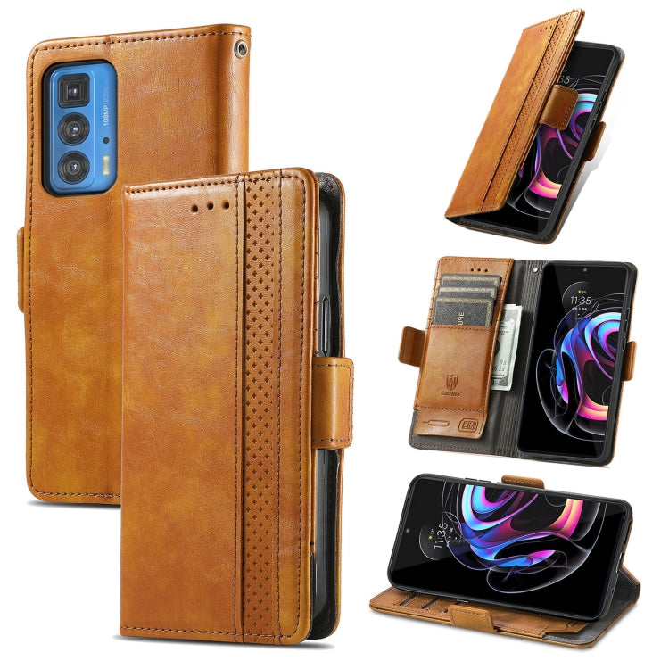 For Motorola Edge 20 Pro CaseNeo Business Splicing Dual Magnetic Buckle Horizontal Flip PU Leather Case with Holder & Card Slots & Wallet