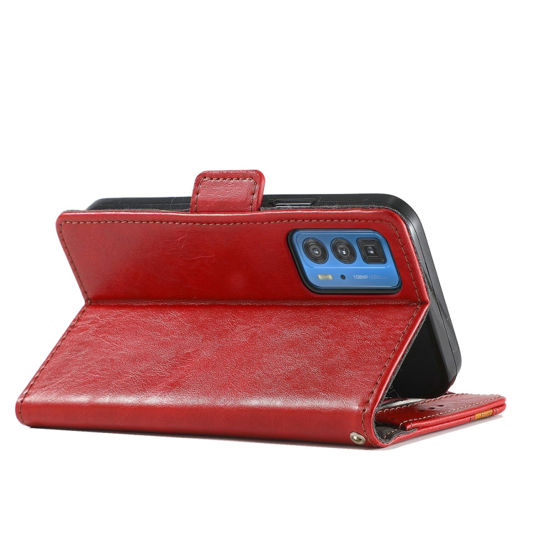 For Motorola Edge 20 Pro CaseNeo Business Splicing Dual Magnetic Buckle Horizontal Flip PU Leather Case with Holder & Card Slots & Wallet