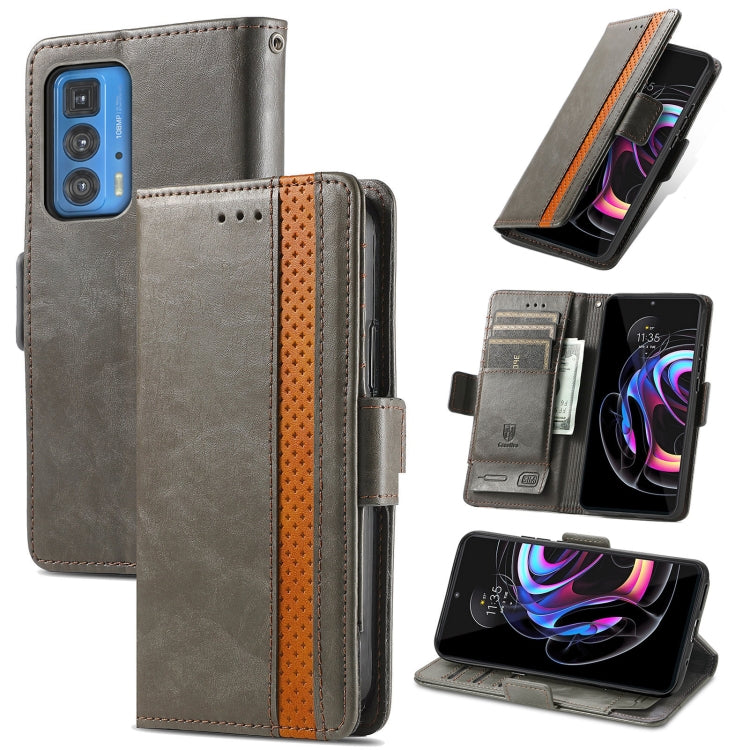 For Motorola Edge 20 Pro CaseNeo Business Splicing Dual Magnetic Buckle Horizontal Flip PU Leather Case with Holder & Card Slots & Wallet