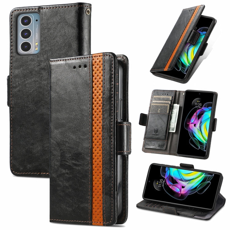 For Motorola Edge 20 CaseNeo Business Splicing Dual Magnetic Buckle Horizontal Flip PU Leather Case with Holder & Card Slots & Wallet