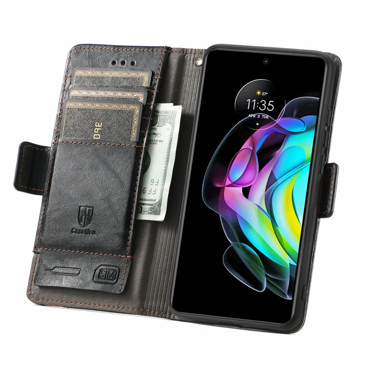 For Motorola Edge 20 CaseNeo Business Splicing Dual Magnetic Buckle Horizontal Flip PU Leather Case with Holder & Card Slots & Wallet