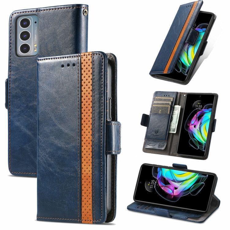 For Motorola Edge 20 CaseNeo Business Splicing Dual Magnetic Buckle Horizontal Flip PU Leather Case with Holder & Card Slots & Wallet