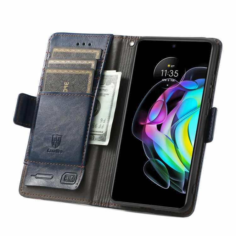 For Motorola Edge 20 CaseNeo Business Splicing Dual Magnetic Buckle Horizontal Flip PU Leather Case with Holder & Card Slots & Wallet