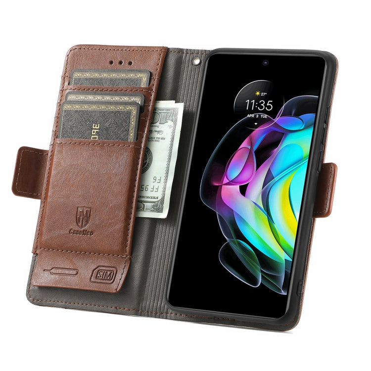 For Motorola Edge 20 CaseNeo Business Splicing Dual Magnetic Buckle Horizontal Flip PU Leather Case with Holder & Card Slots & Wallet