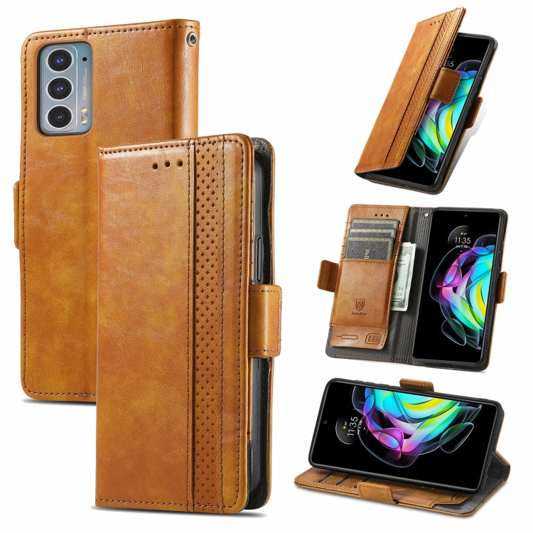 For Motorola Edge 20 CaseNeo Business Splicing Dual Magnetic Buckle Horizontal Flip PU Leather Case with Holder & Card Slots & Wallet