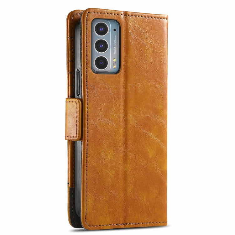 For Motorola Edge 20 CaseNeo Business Splicing Dual Magnetic Buckle Horizontal Flip PU Leather Case with Holder & Card Slots & Wallet