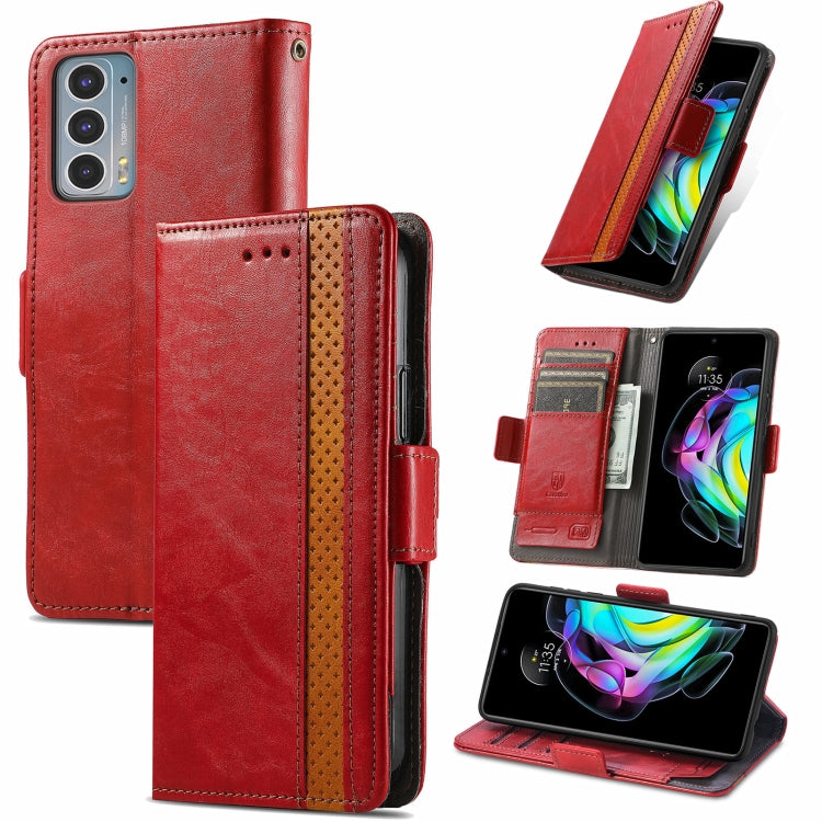 For Motorola Edge 20 CaseNeo Business Splicing Dual Magnetic Buckle Horizontal Flip PU Leather Case with Holder & Card Slots & Wallet