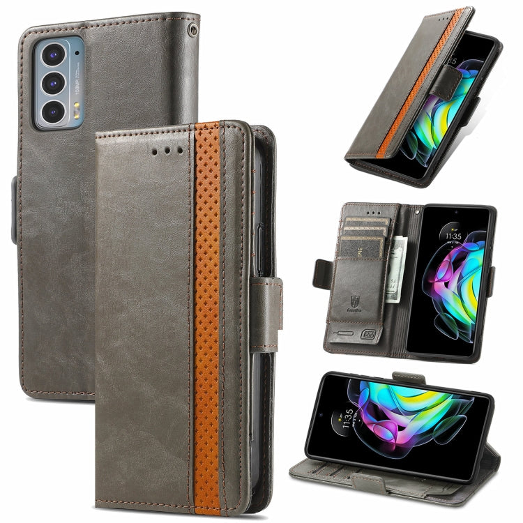 For Motorola Edge 20 CaseNeo Business Splicing Dual Magnetic Buckle Horizontal Flip PU Leather Case with Holder & Card Slots & Wallet