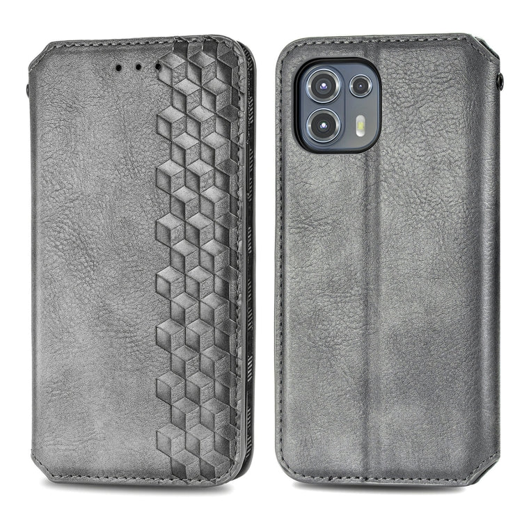 For Motorola Edge 20 Lite Cubic Grid Pressed Horizontal Flip Magnetic PU Leather Case with Holder & Card Slots & Wallet