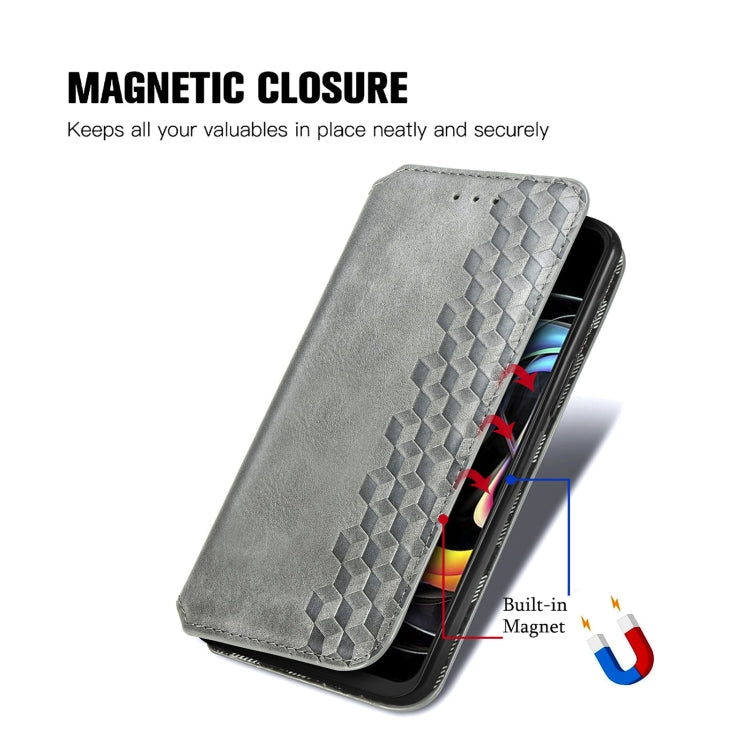 For Motorola Edge 20 Lite Cubic Grid Pressed Horizontal Flip Magnetic PU Leather Case with Holder & Card Slots & Wallet