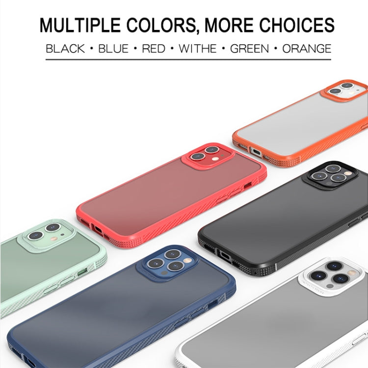 For iPhone 11 Pro MG Series Carbon Fiber TPU + Clear PC Four-corner Airbag Shockproof Case
