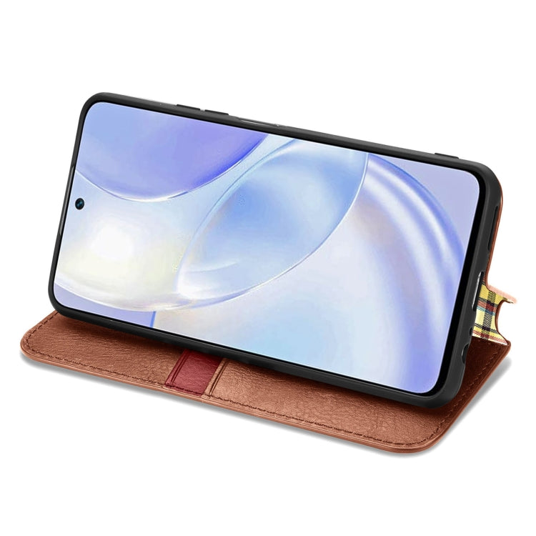 For Huawei nova 8 SE Youth Cubic Grid Pressed Horizontal Flip Magnetic PU Leather Case with Holder & Card Slots & Wallet