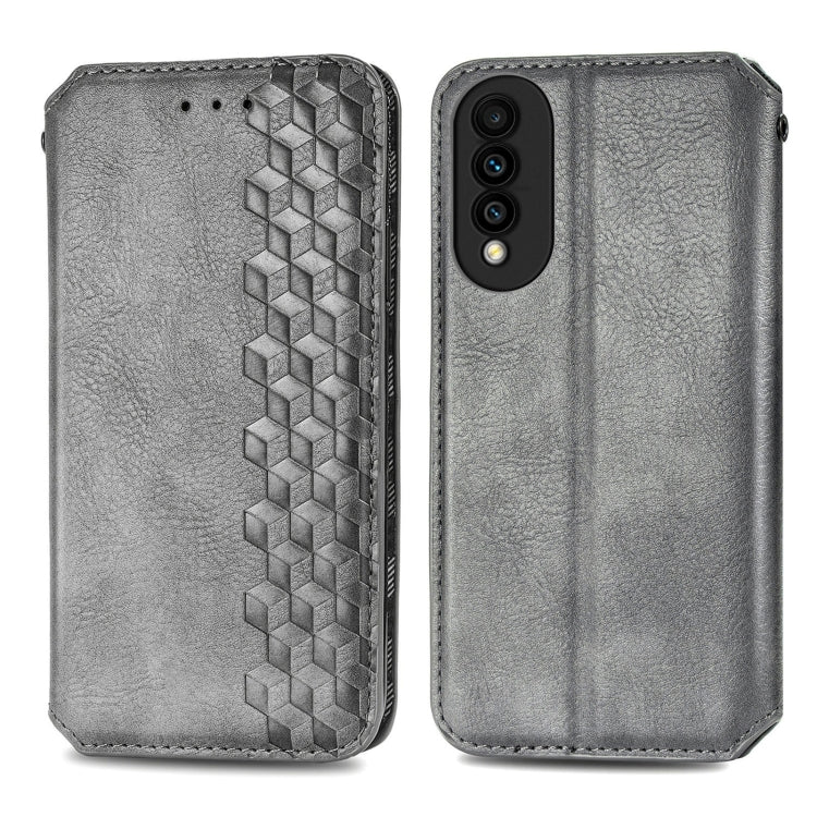For Huawei nova 8 SE Youth Cubic Grid Pressed Horizontal Flip Magnetic PU Leather Case with Holder & Card Slots & Wallet