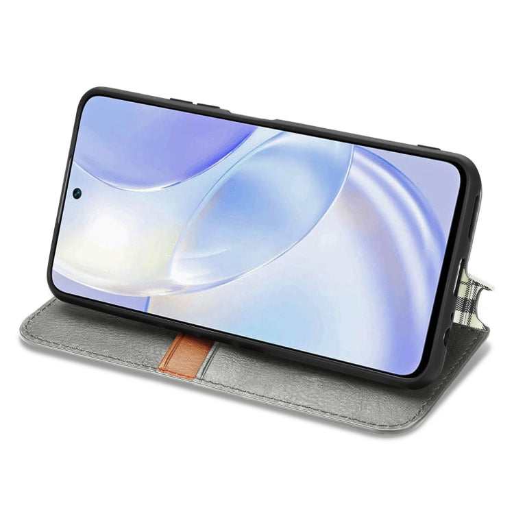 For Huawei nova 8 SE Youth Cubic Grid Pressed Horizontal Flip Magnetic PU Leather Case with Holder & Card Slots & Wallet