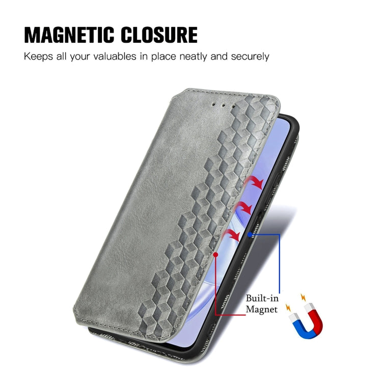 For Huawei nova 8 SE Youth Cubic Grid Pressed Horizontal Flip Magnetic PU Leather Case with Holder & Card Slots & Wallet